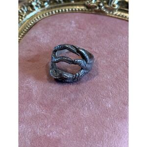 Vintage Silver Tone Claw‎ Mens Ring Sz 9.5 *As Is*